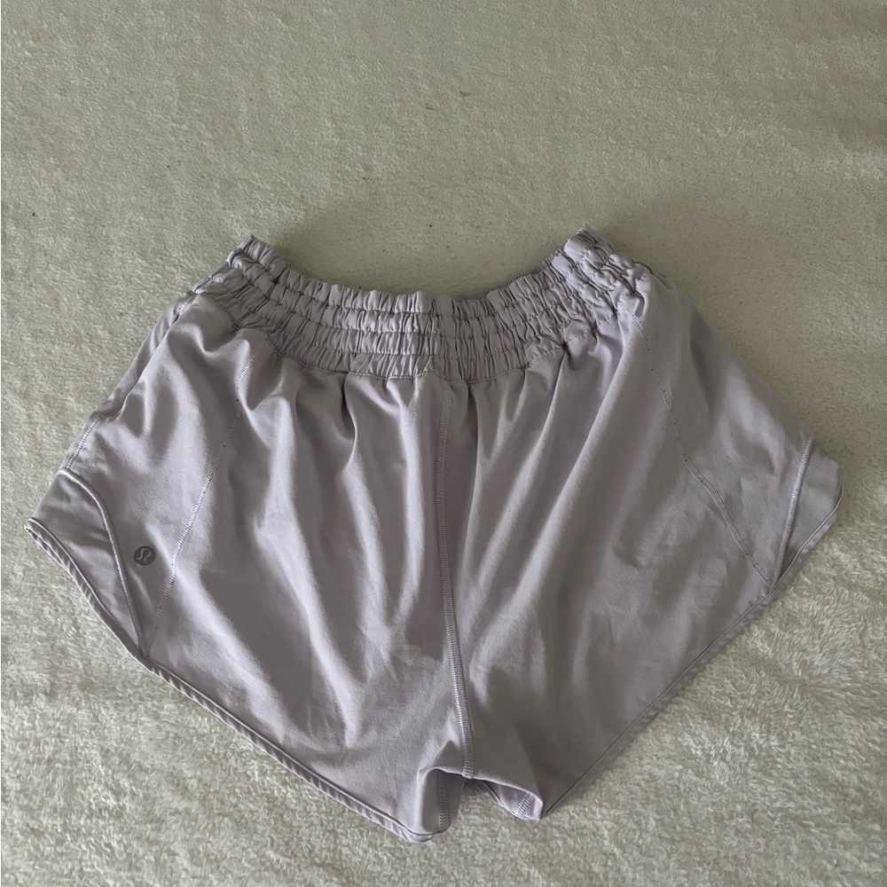 lilac lululemon high rise hotty hot shorts
